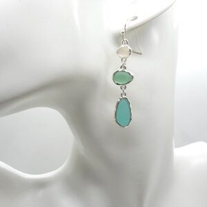 1.5" Tumbled Sea Glass Earrings